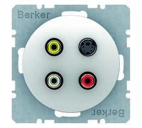 Toma 3 x Cinch/S-Video, R.1/R.3, blanco polar, brillo