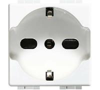 TOMA BTICINO LUNA SCHUKO 2 POLOS + TIERRA 16A COLOR BLANCO C4140/16