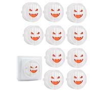 Toma de Corriente Cubierta Diseño Calabaza Sonriente Protector de Enchufe | 10 Pared para Colegio Apartamento Residencia Universitaria Lugar de Trabajo Cocina Salón