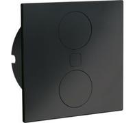 Toma de corriente dúplex con dos puertos USB (tipo A y tipo C), elemento para instalación en pared, con enchufes Schuko, color mate