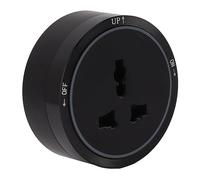 Toma de Corriente Eléctrica, Toma de Corriente, Adaptador de Tomas de Extensión de Pared Eléctrica Extraíbles Horizontales, Color Negro, para Diversas Necesidades de Tomas de Pista