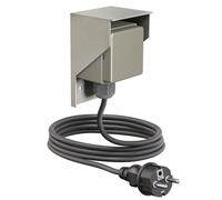 Toma de corriente empotrada PIWI para exteriores con cable de 2 m, IP44, 1