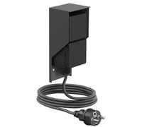 Toma de corriente empotrada PIWI para exteriores con cable de 2 m, IP44, doble,