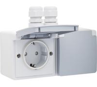 Toma De Corriente Horizontal Doble A Prueba De Salpicaduras 16A 250V IP44 (Enchufe Europeo) - 700-37836