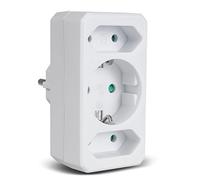Toma de corriente triple enchufe Aleman adaptador, 1x16A 2x2,5A conector