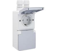 Toma De Corriente Vertical Doble IP44 16A 250V Con Protección (Enchufe Europeo) - 700-37835