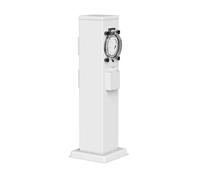 Toma de jardín pilar POLLY para exterior IP44 temporizador/reloj 3 vías