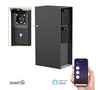 Toma de jardín pilar POMI para exterior IP44 Smart Home WLAN Alexa 3 vías