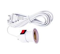 Toma de luz para enchufar con cable, soporte de bombilla para linterna - Casquillo de luz de 8,2 pies con tipo de suspensión de salida - Casquillo de luz con botón de encendido/apagado E27 para l
