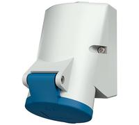 Mennekes Toma de pared CEE 1720 – doble protección de contacto, IP44, 3 polos, 16 A 230 V, azul