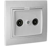 Toma DE SEÑAL para TV Y Radio Color Blanco MONOBLOC 83X81MM S. Europa SOLERA