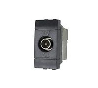 Toma de TV Terminal Conector Macho Negro Compatible con Bticino Living