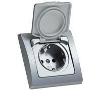 Toma DELPHI tapa IP44 250V~/16A UP plata