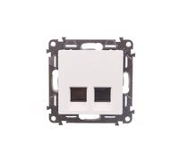Toma doble RJ45 cat.6 UTP VALENA LIFE 753143