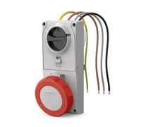 Toma empotrada con bloqueo 32A 3P+T 380-415V 6h IP66 IP67 IP69 con enclavamiento