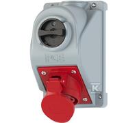 Toma fija con interruptor Combo-Pol 16A 400V 3P+Z+N 0-1 IP44 96061540W