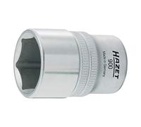 Toma HAZET 900-15I 12,5 mm de cuadradillo, 15 mm de ancho de llave, con moleteado I Toma con superficie cromada y pulida para manejo manual
