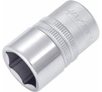 Toma HAZET 900-17 I 12,5 mm de cuadradillo, 17 mm de ancho de llave, con moleteado I Toma con superficie cromada y pulida para manejo manual