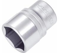 Toma HAZET 900-23 I 12,5 mm de cuadradillo, 23 mm de ancho de llave, con moleteado I Toma con superficie cromada y pulida para manejo manual