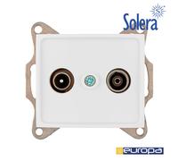 Toma intermedia de seÑal para tv y radio de empotrar blanco s.europa