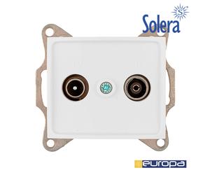 Toma intermedia de seÑal para tv y radio de empotrar blanco s.europa