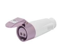 Toma Móvil Recta IP44 2P 16A 20-25V 50-60Hz Violeta Conexión A Tornillo