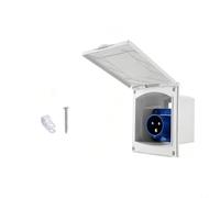 Toma para cee 16A Impermeable IP44 para Caravana Exterior Toma(A-White) | Protección IP44, sellado contra para polvo y humedad, ideal lluvia, exterior seguro, conexión estable