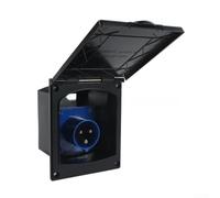Toma para cee 16A Impermeable IP44 para Caravana Exterior Toma(B-Black) | Protección IP44, sellado contra para polvo y humedad, ideal lluvia, exterior seguro, conexión estable