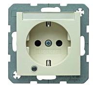 Toma SCHUKO con LED de control, S/B, blanco, brillo