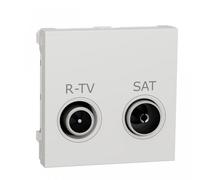 Toma tv/fm/sat final new unica blanco polar schneider
