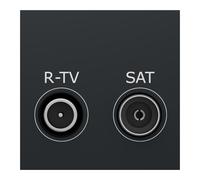 Toma tv/sat final new unica antracita schneider