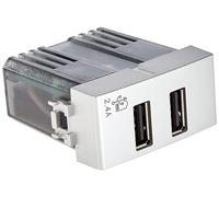 Toma USB 2.4 A a 2 salidas sobre módulo individual compatible con Bticino livinglight Tech