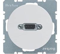 Toma VGA con terminales a tornillo y mordaza, R.1/R.3, blanco polar, brillo