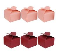Tomaibaby Cajas de Regalo de San Valentín 50Pcs Mini Corazón Cajas de Regalo Del Corazón Kraft Papel Galletas Contenedor de Regalo Envolviendo Suministros para Golosinas Día de San Valentín