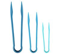 Tomantery Pinzas de Plástico para Pan de 3 Piezas, Abrazaderas (Azul) | Pinzas de cocina multifuncionales con material de calidad alimentaria, para panadería casera, camping, fiestas, aptas para