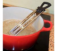 Tomantery Termómetro Candy con Escala Dual Fahrenheit Celsius, 12 Pulgadas | Termómetro de cocina colgante, cuerpo de PVC transparente, rango de 40-200 °C/100-400 °F, para cocinar en casa y hacer dulces
