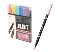 Tombow ABT Dual Brush Pen Set of 12, Pastel Colours