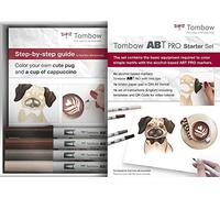 Tombow ABTP-4P-MARK - Set de iniciación con 4 rotuladores con base de alcohol ABT PRO + bloc Bristol DIN A5