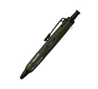 Tombow AirPress | Bolígrafo 0,7 mm. Tecnología de aire comprimido: escribe boca abajo, sobre papel húmedo y hasta -5 °C | Cuerpo khaki, grip de goma | Tinta negra