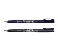 Tombow Brush Pen Fudenosuke, punta dura y suave, color negro