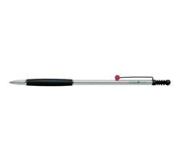 TOMBOW Druckkugelschreiber ZOOM 707 DE LUXE, chrom/schwarz
