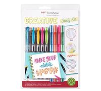 Tombow Kit creativo para apuntes y lettering — 8 rotuladores doble punta + bolígrafo 4 colores