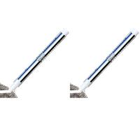 Tombow | Lápiz borrador MONO stick | Portagomas punta redonda 6,7 mm. | Recargable | Esrilo y funcionalidad | Color blanco, azul y negro (Paquete de 2)