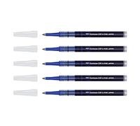 TOMBOW Lote de 5 recambios para rodillos de punta fina 0,5, trazo 0,3 mm, color azul