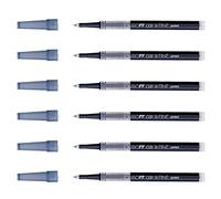 TOMBOW Lote de 6 recambios para rodillos de punta fina 0,5, trazo 0,3 mm, color negro