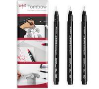 Tombow MONO - Bolígrafo de dibujo fino, resistente al agua y a la luz, 0,05/0,1/0,2 mm, tinta negra, paquete de 3 en paquete de regalo