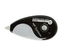 Tombow - MONO Grip | Cinta Correctora Blanca con Agarre Suave - Cobertura Plástica Color Negro - Medidas 5 mm x 10 m