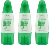 Tombow Pegamento líquido PT-MTC Multi Talent 2 puntas 25 g Paquete de 3