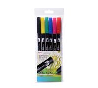 Tombow - Rotuladores (6 unidades, punta de pincel doble, colores primarios)