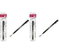 Tombow WS-BS Fudenosuke - Pluma escobilla, punta blanda, tinta negra (Paquete de 2)